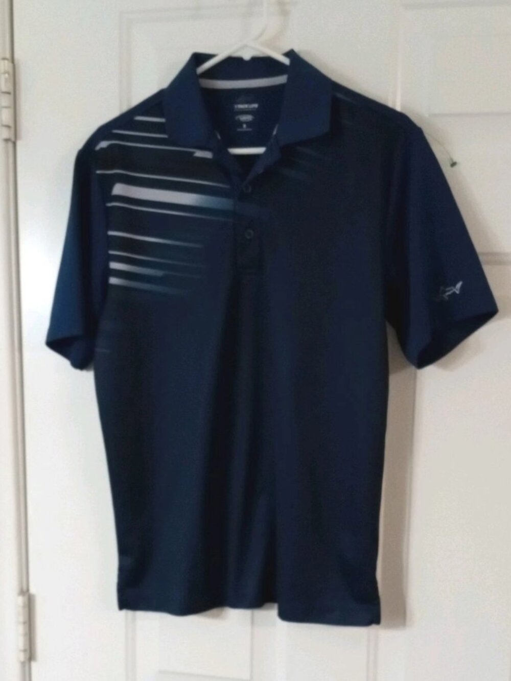 Attack Life Greg Norman Play Dry Men's Small Blue Polo Golf Short Sleeve Shirt